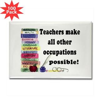and Entertaining  Teacher Occupations Rectangle Magnet (100 pack