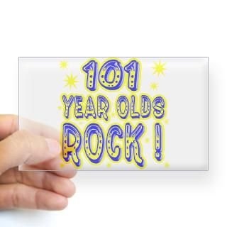 101 Year Olds Rock Rectangle Decal for $4.25