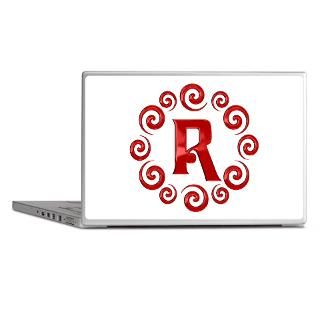 Letter Gifts > Letter Laptop Skins > Red R Monogram Laptop Skins