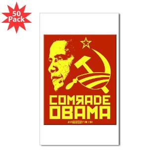 comrade obama rectangle sticker 50 pk $ 113 99
