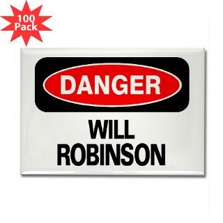 Danger Will Robinson Rectangle Magnet (100 pack)