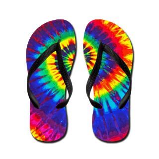 Abstract Gifts  Abstract Bathroom  Bright Tie Dye Flip Flops