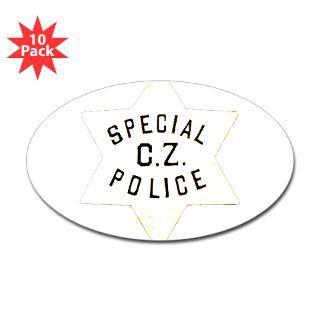 Canal Zone Police Oval Sticker (10 pk)