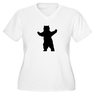 growling grizzly bear women s plus size v neck t s $ 115 99