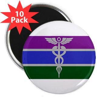 Medical Nurse Doctor Caduceus Flag 2.25 Magnet (1