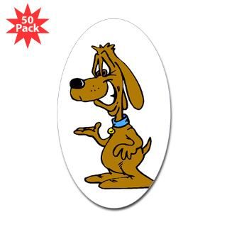 cartoon dog oval sticker 50 pk $ 130 99