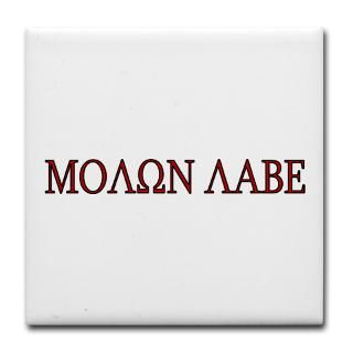 Molon Labe Tile Coaster