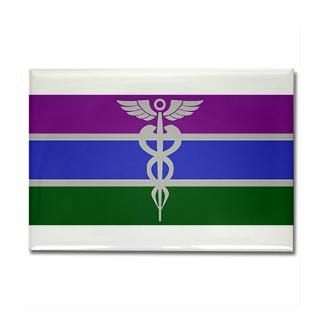 Medical Nurse Doctor Caduceus Flag Rectangle Magne