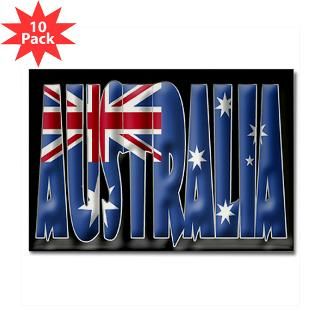 Word Art Flag of Australia Rectangle Magnet (10 pa