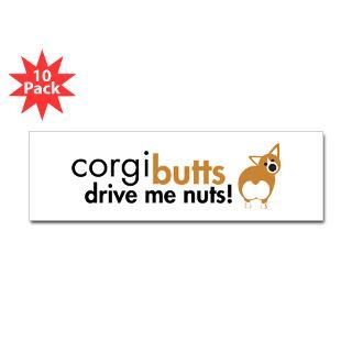 Corgi Butts Drive Me Nuts   Red & White Pembroke  Corgi Butts