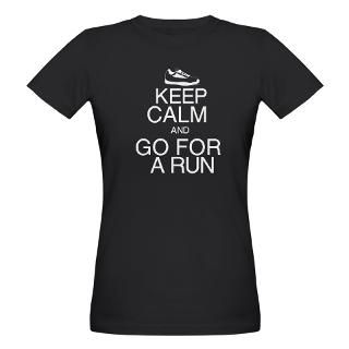 Keep Calm and Go For a Run Organic Womens T Shirt