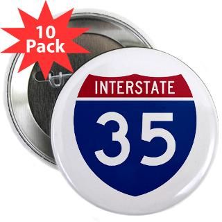 Interstate Highway 35  Symbols on Stuff T Shirts Stickers Hats and