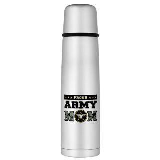 Army Gifts  Army Drinkware  Proud Mom ARMY star Large Thermos