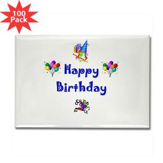 happy birthday rectangle magnet 100 pack $ 182 49