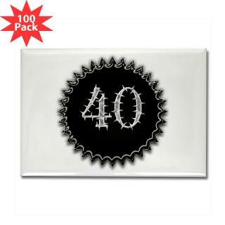 black 40th birthday rectangle magnet 100 pack $ 189 99