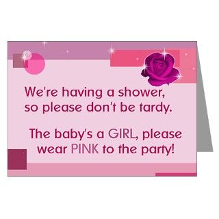 Girl Gifts > Baby Girl Greeting Cards > Pink Baby Shower Invitation
