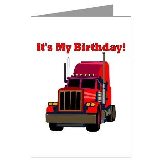 Rig Greeting Cards  Semi Truck Birthday Party Invitations (Pk of 10