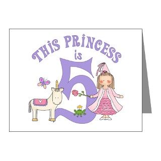 Birthday Note Cards > Unicorn Princess 5th Birthday Invitations 20pk