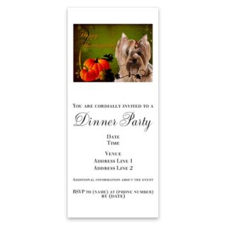 Yorkie Thanksgiving Card Invitations by Admin_CP3075420  507061577