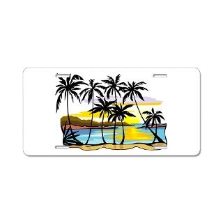 805 Gifts  805 Car Accessories  TROPICAL {3} Aluminum License Plate