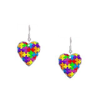 Add Gifts  Add Jewelry  Jelly Puzzle Heart Earring Heart Charm