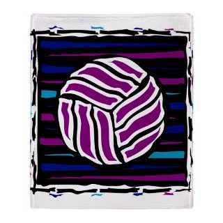 Gifts  Bedroom  VOLLEYBALL {18}  purple/blue Throw Blanket