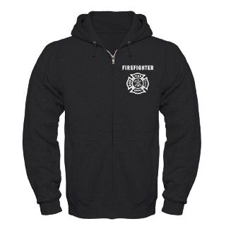 911 Gifts  911 Sweatshirts & Hoodies  Firefighter Zip Hoodie (dark)