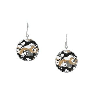 Borzoi Gifts  Borzoi Jewelry  Earring Circle Charm