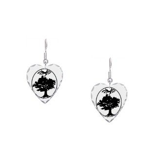 Small Gifts  Small Jewelry  Tree and Dragon Earring Heart Charm