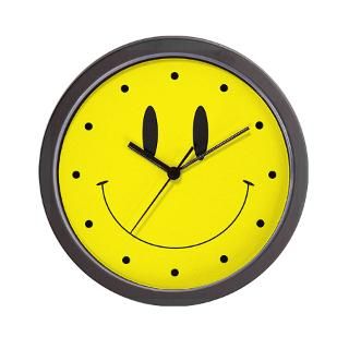 Smiley Face Wall Clock  Retro Clocks (12)  Clock O Rama