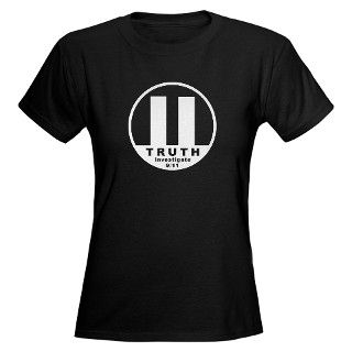 11 Gifts  9/11 T shirts  Investigate 911 Womens Black T Shirt