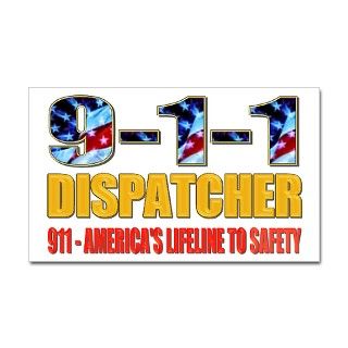 911 Gifts  911 Bumper Stickers  USA Dispatcher Sticker (Rect.)