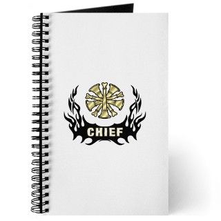 911 Gifts > 911 Journals > Fire Chief Tattoo Flames Journal