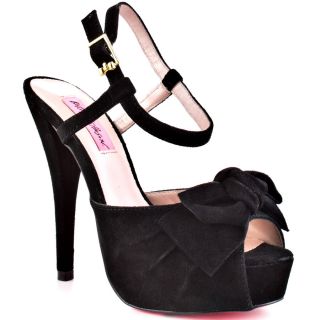 Betsey Johnsons Black Haylie   Black Suede for 129.99