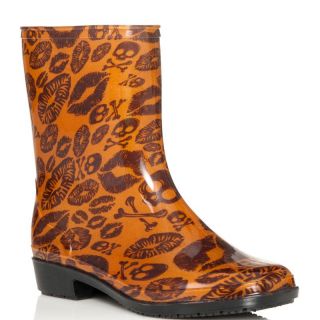 JustFabs Brown Kiss of Death Cropped Rainboot for 59.99