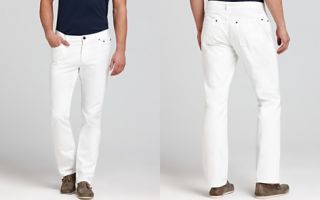 John Varvatos Collection Jeans   Pick Stitch Slim Fit in White_2