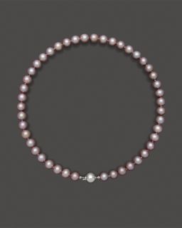 14 Kt. White Gold and Natural color Cultured Freshwater Pearl Necklace