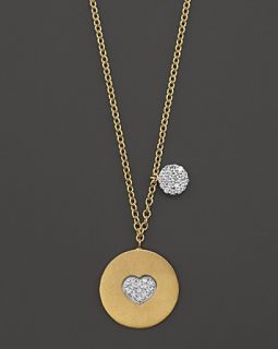 Meira T 14 Kt. Yellow Gold/Diamond Heart Necklace