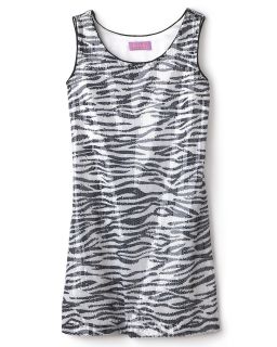 Kids Girls Cass Printed Zebra Dress   Sizes 7 16