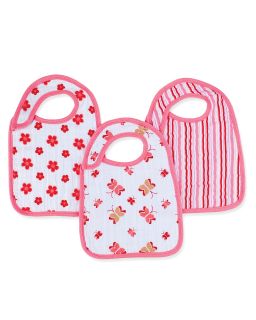 snap bibs set of 3 price $ 19 95 color pink red white size one size