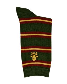 Boys Stripe Socks with Skull Embroidery   Sizes 4 20