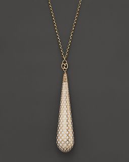 Necklace in 18K Yellow Gold and White Enamel, 28