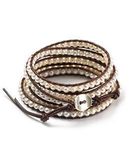 Chan Luu Freshwater Pearl Wrap Bracelet, 32