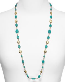 Valley Turquoise Multi Bead Rosary Link Necklace, 32