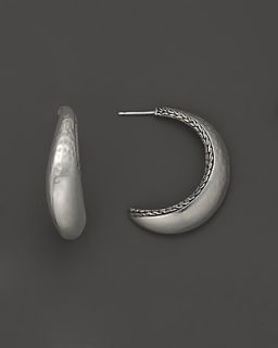 John Hardy Palu Kapal Medium J Hoop Earrings In Sterling Silver