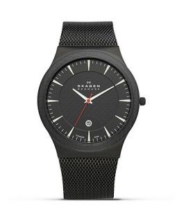 Skagen Black Titanium Mesh Watch, 42mm