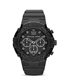 Michael Kors Black Crystal Encrusted Watch, 44.5mm