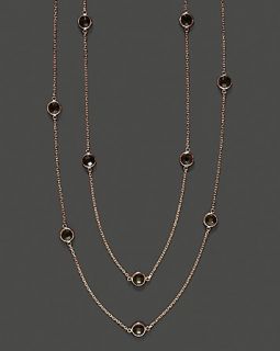 Smoky Quartz Necklace In 14K Rose Gold, 44