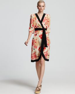 Sonia Rykiel Dress   Short Sleeve Printed Wrap Dress