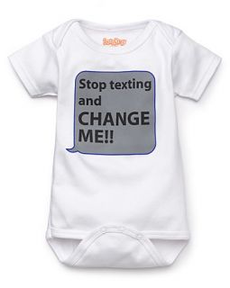 Sara Kety Infant Unisex Stop Texting and Change Me Bodysuit   Sizes